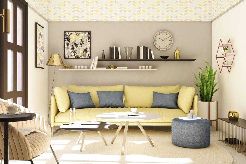 yellow sofa