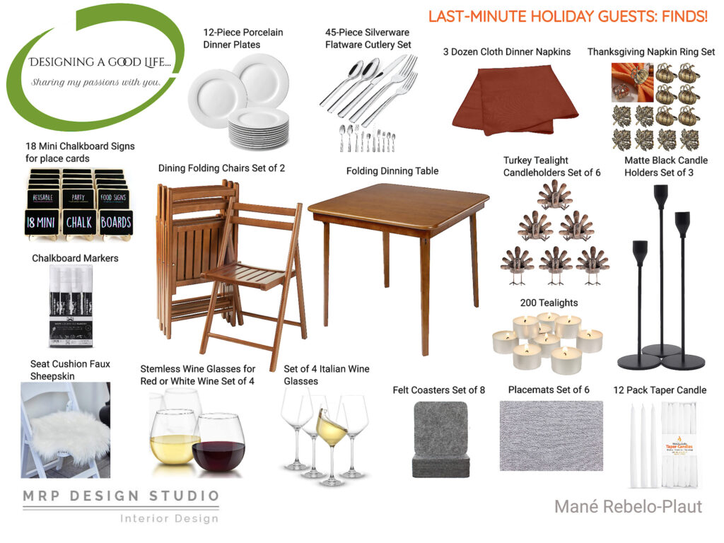 Last -minute holiday guests: finds!