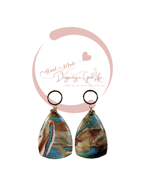 Mokume Gane Collection K Polymer Clay Earrings