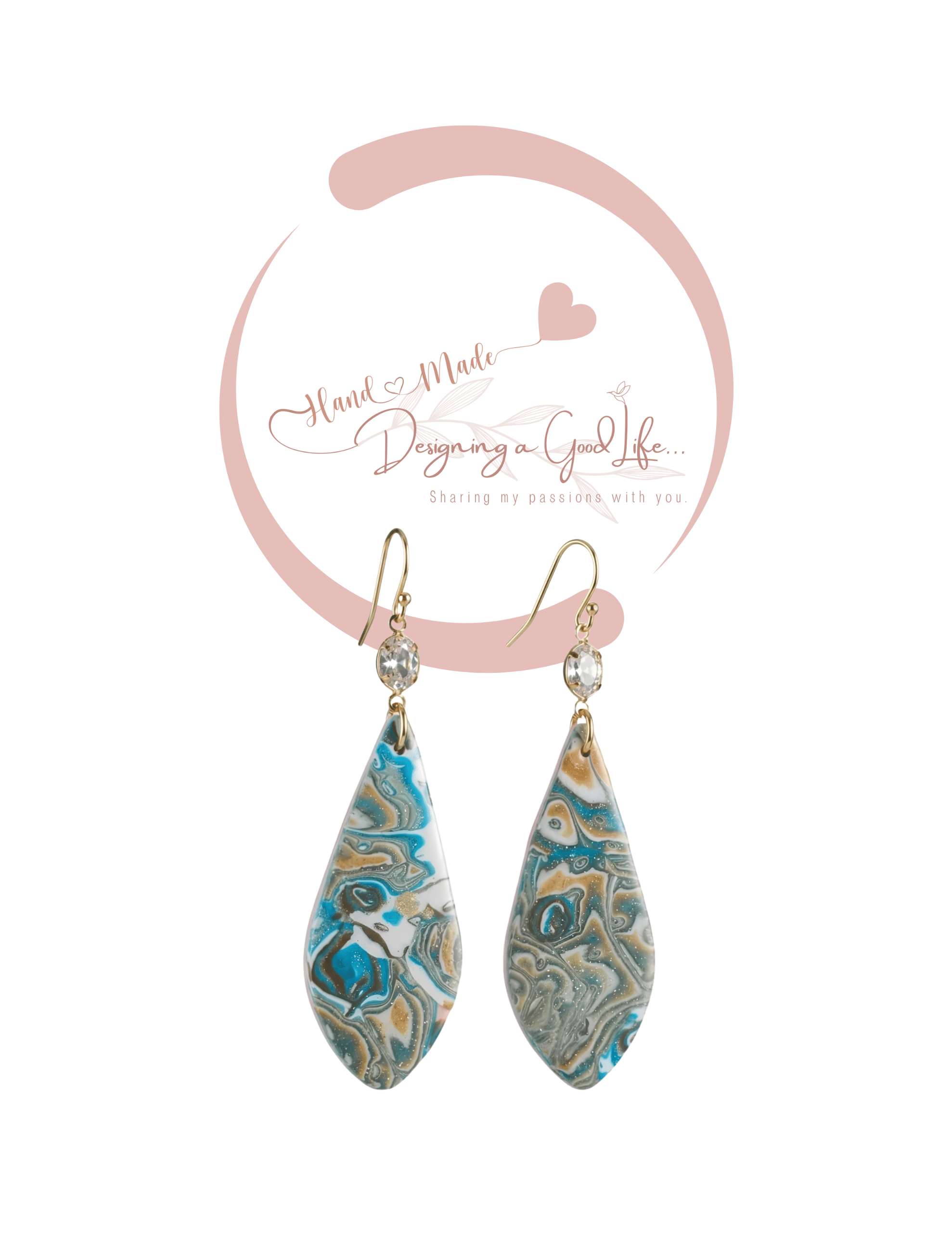 Mokume Gane Collection D Polymer Clay Earrings