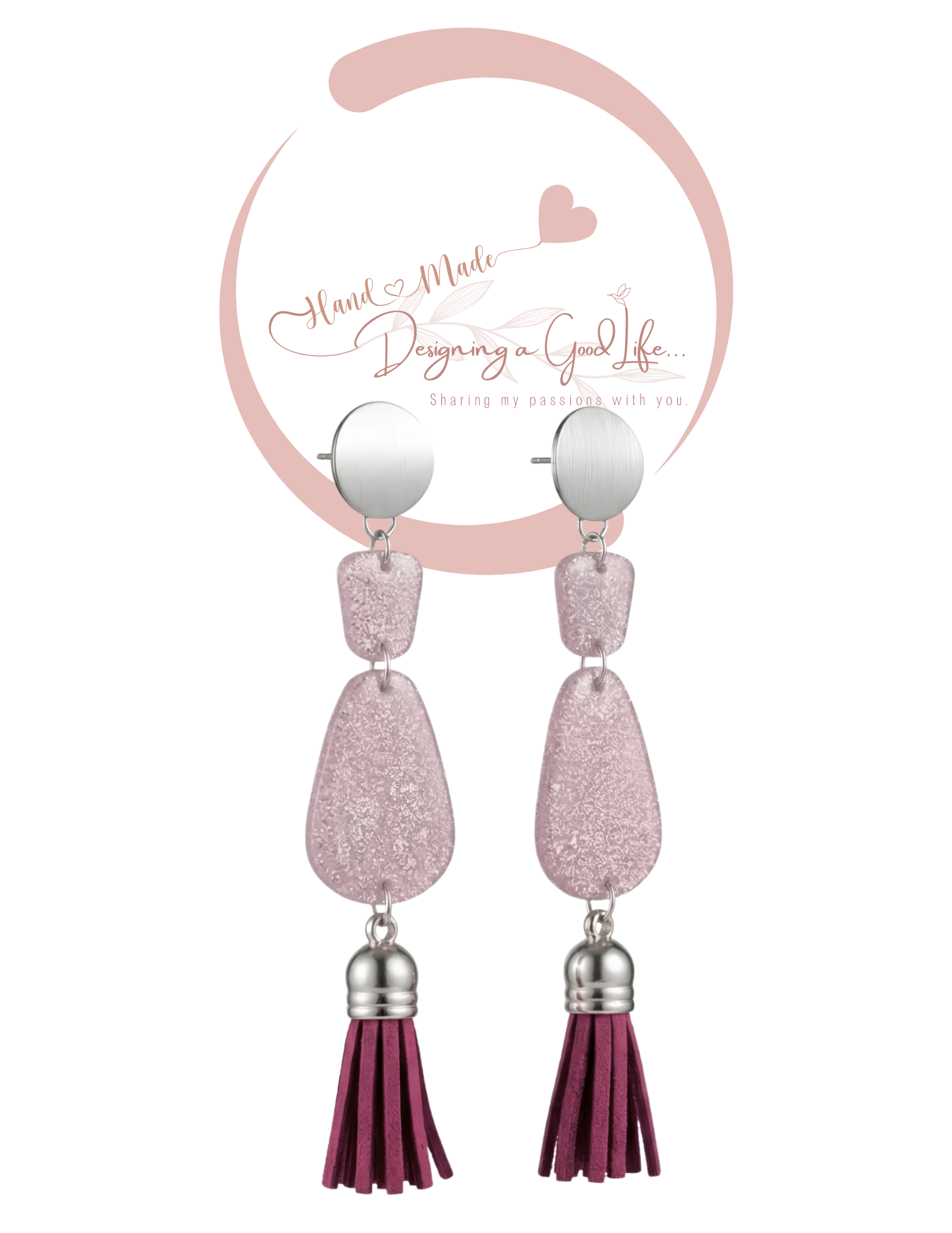 Ocean Sparkling at Sunset Collection D Polymer Clay Earrings